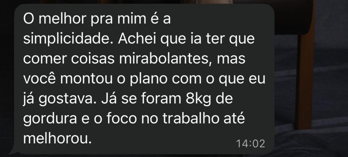 Depoimento de cliente satisfeito